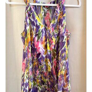 Cabi Womens Top Fairy Grunge Oversized Large Semi Sheer Faux Wrap Whimsy 19244 x